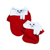 Áo Cho Chó Mèo Trắng Đỏ Bunny Vải Nỉ - Paddy Pet Shop